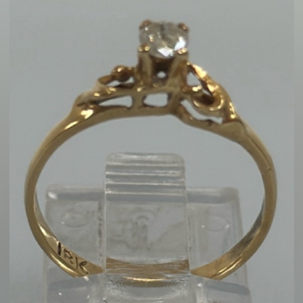 18k Diamond real solid gold engagement ring - Picture 2 of 5